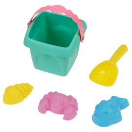Набор для песка ТРИ СОВЫ "Морские обитатели", 5 предметов (ведерко, совок, 3 формочки) ПИО 003