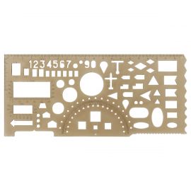 Линейка офицерская СТАММ, пластиковая, прозрачная, тонированная коричневая ТТ-31445