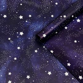Бумага упаковочная, глянцевая «Звездное небо», двусторонняя, 40×60 см 10157151