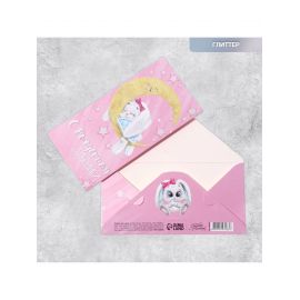 Конверт для денег «С рождение доченьки», с глиттером 16.5×8 см 2493263