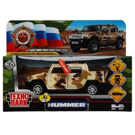 Машина металл свет-звук HUMMER H2 PICКUP КАМУФЛЯЖ 12 см, двери, багажн 340971 340971