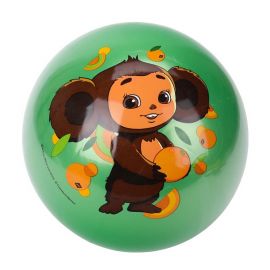 Мяч "Чебурашка", 23 см с наклейкой, в сетке 386128 386128