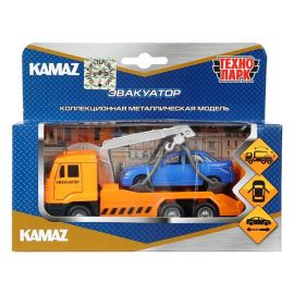 Машина металл KAMAZ ЭВАКУАТОР, 12 см,дв.,подв.дет.,инер.+машина 7,5 см 392198 392198