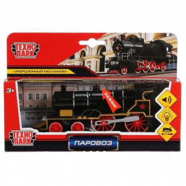 Машина металл свет-звук паровоз, 15 см, инерц., кор 392199 392199