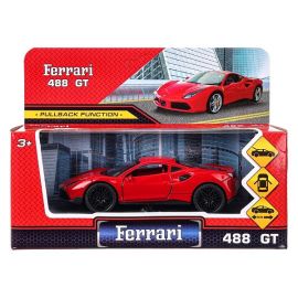 Машина металл ferrary 488 gtb 12 см, двери, багажник, инерция 393513 393513