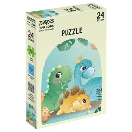 Пазл  24 эл. Maxi ТРИ СОВЫ "Милые динозавры" ПК24М_54528