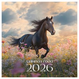 Календарь настенный перекидной на скрепке, 290*290 мм 12л. BG "Символ года", 2026г. 381009