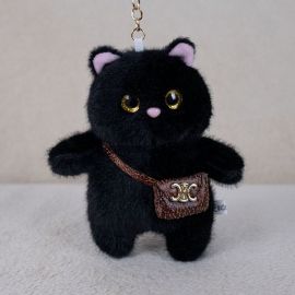 Брелок мягкий "Котик с сумкой" черный BL701228105BK BL701228105BK