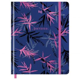 Дневник 1-11 кл. 48л. (твердый) BG "Leaves", иск. кожа, тиснение фольгой, печать, ляссе, на резинке D5h48_58506