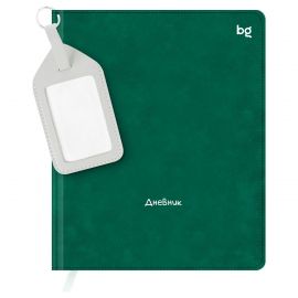 Дневник 1-11 кл. 48л. (твердый) BG "ID. Green", иск. кожа, печать, брелок с окошком, ляссе D5h48_64499