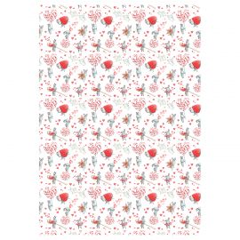 Упаковочная бумага глянц. 70*100см, MESHU "Love", 80 г/м2, ассорти, 4 дизайна MS_62827