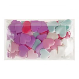 Наполнитель для подарков, 3см, "Bright hearts", MESHU, 100шт., ассорти MS_65913