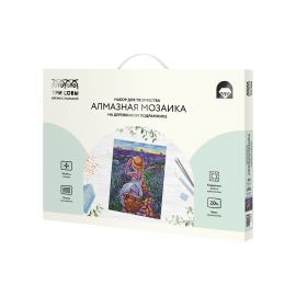 Алмазная мозаика ТРИ СОВЫ "Лавандовое лето", 30*40см, холст на деревянном подрамнике, картонная коробка с пластиковой ручкой АМП3040_52950