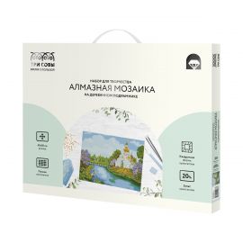 Алмазная мозаика ТРИ СОВЫ "В родных краях", 40*50см, холст на деревянном подрамнике, картонная коробка с пластиковой ручкой АМП4050_52987