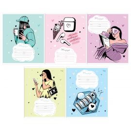 Тетрадь 12л., линия BG "My love", блестки Т5ск12_бл 47274