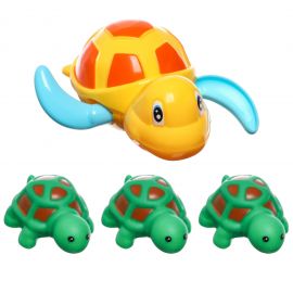 Игрушки для купания в ванне «Заводная черепашка», набор 4 шт., МИКС 10095825