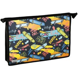 Папка для тетрадей 1 отделение, А4, ArtSpace "Skate", ламинированный картон, фольга, на молнии ПМ-А4-291_42236