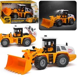 Бульдозер "Строитель" (свет, звук) в коробке (желтый) JS129-1 JS129-1