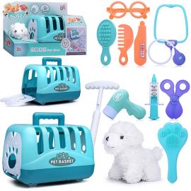 Игровой набор "Ветеринар" с белой собачкой в переноске R-01 R-01