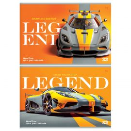 Альбом для рисования 32л., А4, на скрепке BG "Legend" АР4ск32 06393