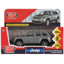 Машина металл JEEP GRAND CHEROKEE 12 см, двери, багаж, инерц, серый 378265 378265