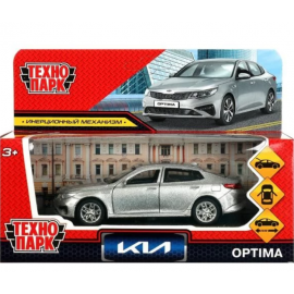Машина металл KIA OPTIMA длина 12 см, двери, багаж, инерц, серебристый 405061 405061