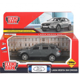 Машина металл LADA VESTA SW CROSS 10,5 см, инерц, темно-серый 405027 405027