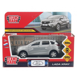 Машина металл LADA XRAY длина 12 см, двери, багаж, инерц, серебристый 402761 402761