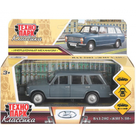 Машина металл ваз-2102 12 см, двери, багаж, инер, серый 405080 405080