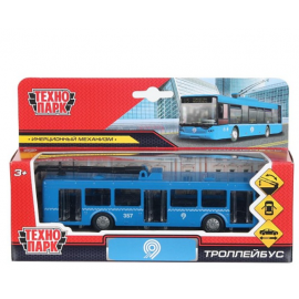 Машина металл МЕТРОПОЛИТЕН ТРОЛЛЕЙБУС 16,5 см, двери, инерц 401940 401940