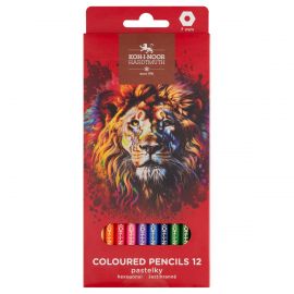 Карандаши цветные Koh-I-Noor "RED LION", 12цв, картон.упак. с подвесом 3552012063KS