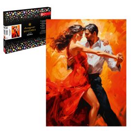 Алмазная мозаика с частичной выкладкой (набор для творчества), ТАНГО ВДВОЁМ, 30*40 см, 6 цветов страз, картонная коробка 65617