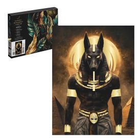 Набор для творчества Картина по номерам с поталью на черном холсте арт. 71301 / 24 АНУБИС, размер: 30х40 см, (17 цвета (-ов), холст на  деревянном подрамнике с напечатанной схемой рисунка, краски акриловые на водной основе (упакованы в вакуумную упак 71301