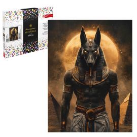 Алмазная  мозаика (набор для творчества) арт. 71419 / 25 АНУБИС, размер: 30*40 см, (18 цветов страз, холст на подрамнике с напечатанной картиной, покрытый клеевым слоем и защитной пленкой, пакеты со стразами, стилус, лоток для страз, силикон для стра 71419