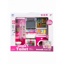 Набор мебели для кукол "Ванная" на батарейках, розовая 818-330 818-330