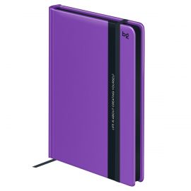 Ежедневник недатированный А5, 136л., 7БЦ, BG "Monochrome. Grape", фиолетовый, soft touch, с резинкой DuA5_66880