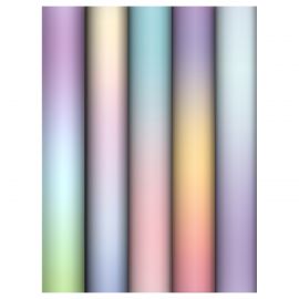 Упаковочная бумага глянц. 70*100см, MESHU "Light gradient", 80г/м2, ассорти 5 дизайнов MS_66823