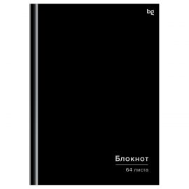 Бизнес-блокнот А5, 64л., евроформат, BG "Черный блокнот", матовая ламинация ББ5т64_лм 09873