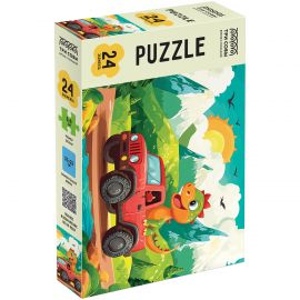 Пазл  24 эл. Maxi ТРИ СОВЫ "Динозавр в грузовике" ПК24М_64383