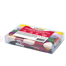 Нитки для вышивания (мулине), Набор 25 цветов, 10 м, хлопок, DEVELIA (Девелия), 665678 665678