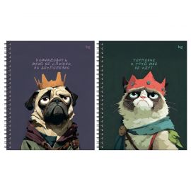 Тетрадь 80л., А5, клетка на гребне BG "Не царское дело", глянцевая ламинация, твердая обложка ТТ5гр80_лг 67194