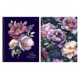 Тетрадь 80л., А5, клетка на гребне BG "Грация цвета", soft-touch ламинация, твердая обложка ТТ5гр80_лс 67192