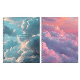 Тетрадь 80л., А5, клетка на гребне BG "Невесомость", soft-touch ламинация, твердая обложка ТТ5гр80_лс 67193