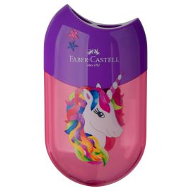 Точилка пластиковая Faber-Castell "Unicorn" 2 отверстия, контейнер 183553