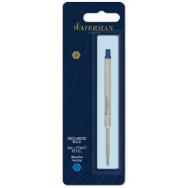 Стержень шариковый Waterman синий, 0,8мм, метал. корпус, блистер 1964016