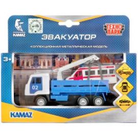 Машина металл KAMAZ ЭВАКУАТОР, 12 см, дв., подв.дет., инерц.+скорая 7,5 см  312441 312441