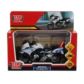 Модель металл свет-звук МОТОЦИКЛ BMW R1200 RT 13 см, подвиж дет, белый 396366 396366