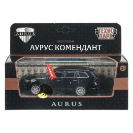 Машина металл свет-звук аурус комендант 12,5 см,двер,багаж,инерц,черн 406217 406217