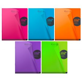 Тетрадь 48л., А5, клетка Berlingo "Color Zone", 80г/м2, пластиковая обложка, ассорти CBs_48300