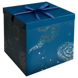 Коробка складная подарочная MESHU "Магия", (28*28*28см), с лентой, отд фольгой MS_66474